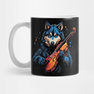 Alaskan Husky Playing Violin Mug